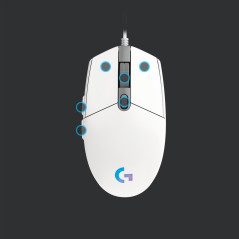 Logitech G 910-005797 mouse Gaming USB tipo A 8000 DPI