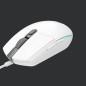 Mouse raton logitech g203 lightsync blanco gaming 8.000 dpi 6 botones
