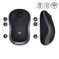 Mouse raton logitech wireless m185 optico  gris  2.4ghz