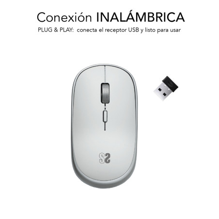 Raton inalambrico subblim submo - rfm0001 plata