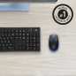 Mouse raton logitech m190 full size optico wireless inalambrico azul