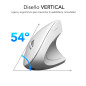Raton inalambrico subblim glide vertical ergo blanco