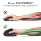 Raton inalambrico subblim glide vertical ergo blanco