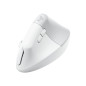 Mouse raton vertical logitech lift for business 6 botones 4000 dpi wireless inalambrico blanco hueso