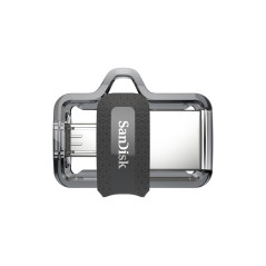 SanDisk Ultra Dual m3.0 unità flash USB 32 GB USB Type-A   Micro-USB 3.2 Gen 1 (3.1 Gen 1) Nero, Argento, Trasparente