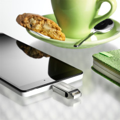 Intenso cMobile Line unità flash USB 64 GB USB Type-A   USB Type-C 3.2 Gen 1 (3.1 Gen 1) Argento