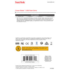 SanDisk Cruzer Blade unità flash USB 64 GB USB tipo A 2.0 Nero, Rosso