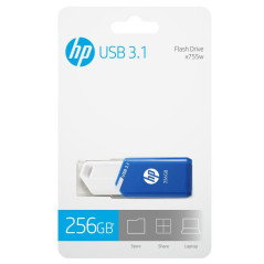 HP x755w unità flash USB 256 GB USB tipo A 3.2 Gen 1 (3.1 Gen 1) Blu, Bianco
