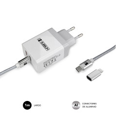 SUBBLIM SUBCHG-3WPD10 Caricabatterie per dispositivi mobili Universale Argento, Bianco AC Ricarica rapida Interno