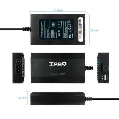 TooQ TQLC-100BS01M adattatore e invertitore Auto interno 100 W Nero