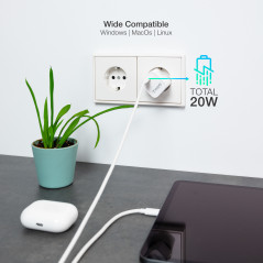 TooQ TQWC-PD20WT Caricabatterie per dispositivi mobili Universale Bianco AC Ricarica rapida Interno