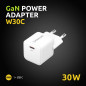 Cargador pared intenso gan w30c usb tipo c blanco