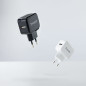 Cargador de pared tooq usb -  12w -  negro