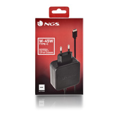 NGS ﻿﻿W-45W TYPEC Computer portatile, Smartphone, Tablet Nero AC Interno