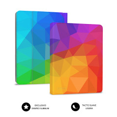 SUBBLIM FUNDA + TECLADO TABLET KEYTAB USB TRIANGULOS QWERTY Spagnolo Micro-USB Multicolore