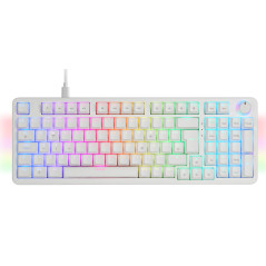 Teclado mars gaming mkprowbes blueswitch rgb blanco