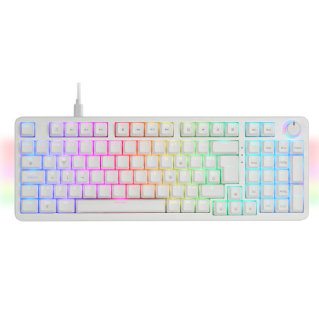 Teclado mars gaming mkprowyes silentswitch rgb blanco