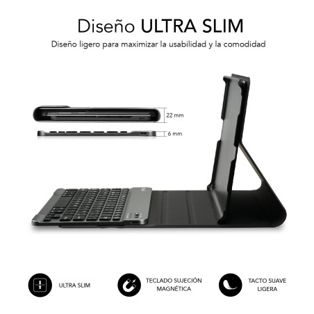 Funda + teclado subblim para samsung gt a8 10.5 pulgadas pulgadas x200 - 205