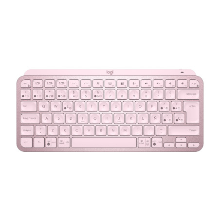 Teclado logitech mx keys mini rosa wireless inalambrico