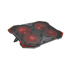 GENESIS Oxid 260 base di raffreddamento per laptop 43,9 cm (17.3") 1010 Giri min Nero, Rosso