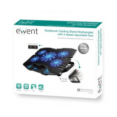 Ewent EW1259 base di raffreddamento per laptop 43,2 cm (17") 2500 Giri min Nero