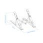 Soporte - base elevador tooq para portatil tablets libros gris