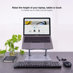 TooQ TQLRS0012-AL-G supporto per laptop Supporto per laptop e tablet Grigio 43,9 cm (17.3")