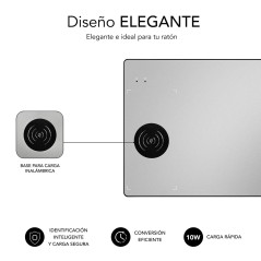 SUBBLIM SUB-MP-10WAL01 tappetino per mouse Alluminio, Nero