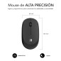 Alfombrilla + raton inalambrico subblim harmony negro
