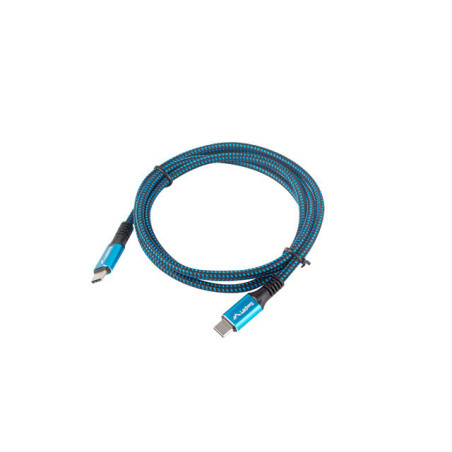 Cable usb tipo c lanberg 1.2m -  macho - macho -  negro - azul