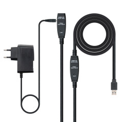 Nanocable 10.01.0312 cavo USB USB 3.2 Gen 1 (3.1 Gen 1) 10 m USB A Nero
