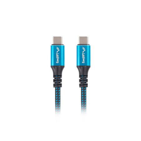 Cable usb tipo c lanberg 0.5m -  macho - macho -  negro - azul