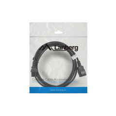 Lanberg CA-C13E-11CC-0030-BK cavo di alimentazione Nero 3 m Accoppiatore C13 Accoppiatore C14