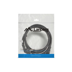 Lanberg CA-C13C-11CC-0030-BK cavo di alimentazione Nero 3 m Accoppiatore C13 CEE7 7
