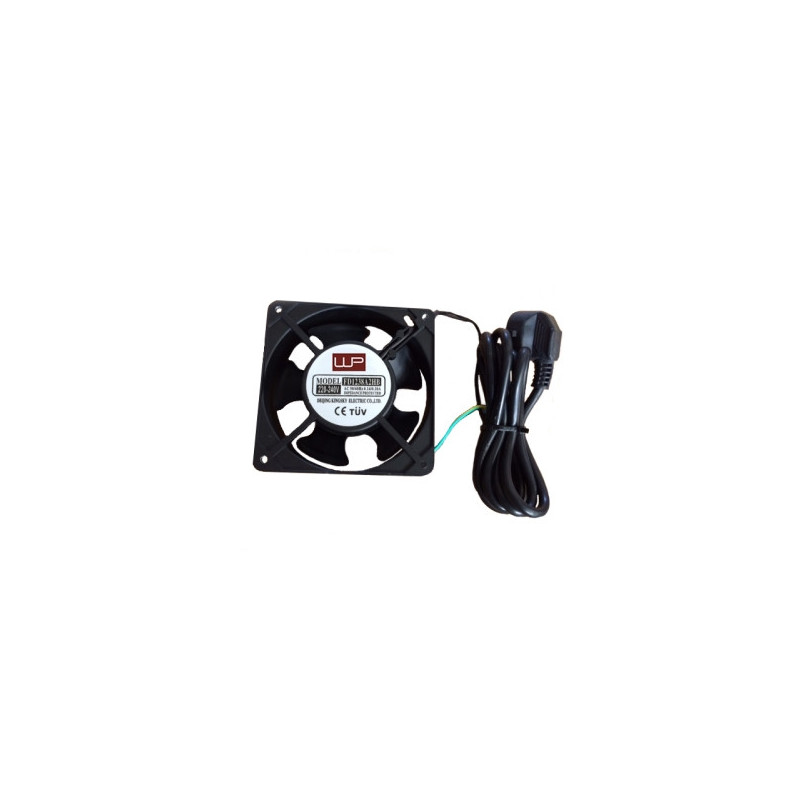 Ventilador para rack wp 220v -  120x120x38mm enchufe eschuko 2m.