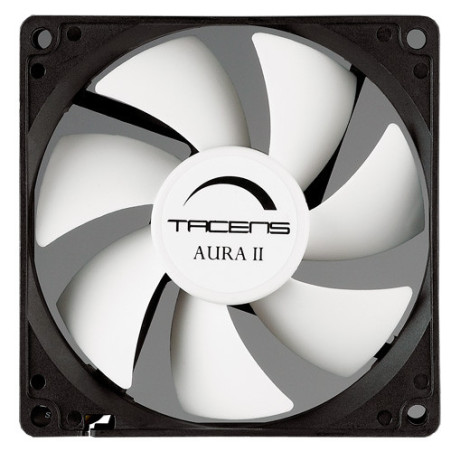 Tacens Aura II 9cm Case per computer Ventilatore Nero, Bianco
