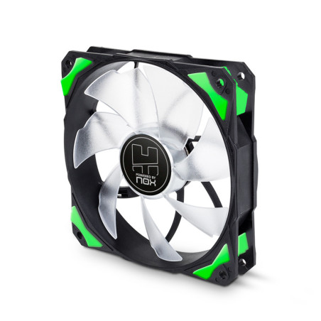 Ventilador caja nox hummer h - fan led 120mm negro led verde