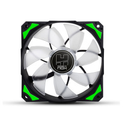 NOX Hummer H-Fan LED Case per computer Ventilatore 12 cm Nero, Verde, Bianco