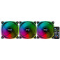 Ventilador de caja aerocool astro12pro argb 3x 120mm + hub h66f