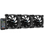 Ventilador de caja aerocool astro12pro argb 3x 120mm + hub h66f