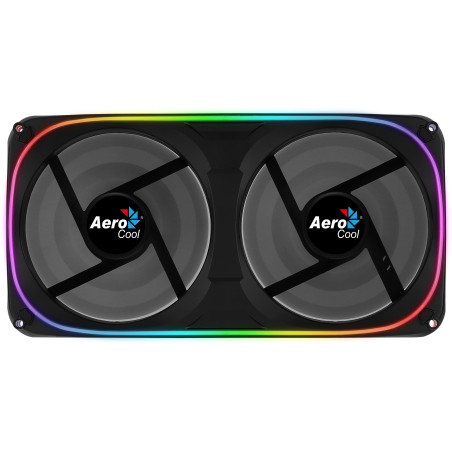 Ventilador de caja dual aerocool astro argb 2x 120mm