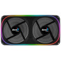 Ventilador de caja dual aerocool astro argb 2x 120mm