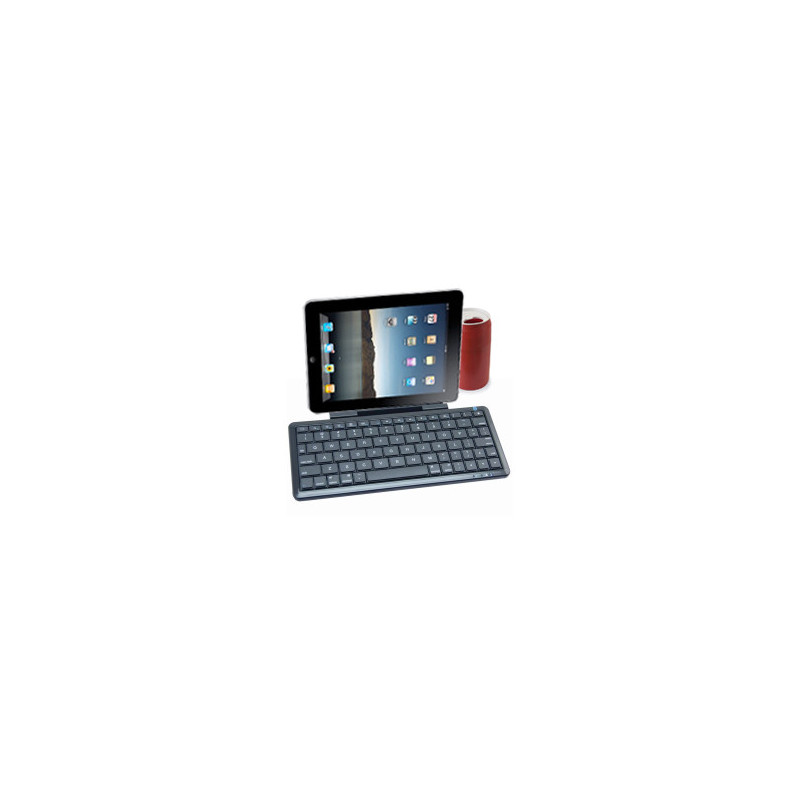 Mini teclado bluetooth con soporte para tablet y movil smartphone universal