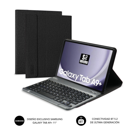 Funda + teclado subblim keytab pro para tablet samsung a9+ 11 pulgadas