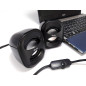 Altavoces 2.0 equip life mini 6w rms color negro jack 3.5 pulgadas alimetancion usb
