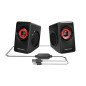 Altavoces mars gaming ms1 2.0 negro - rojo