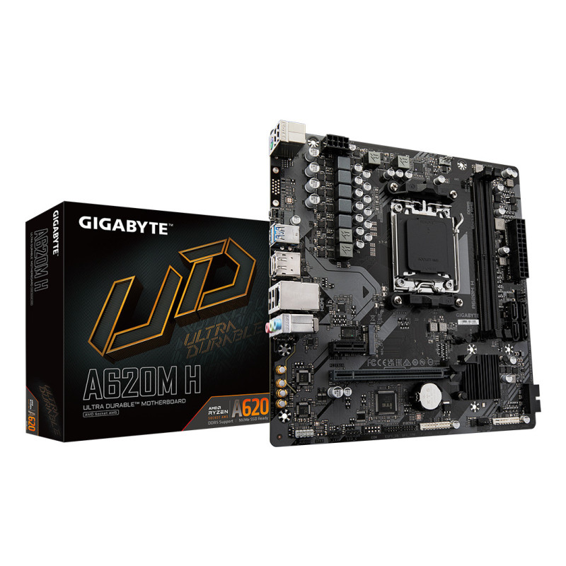 Placa base gigabyte a620m h am5 matx 2xddr5