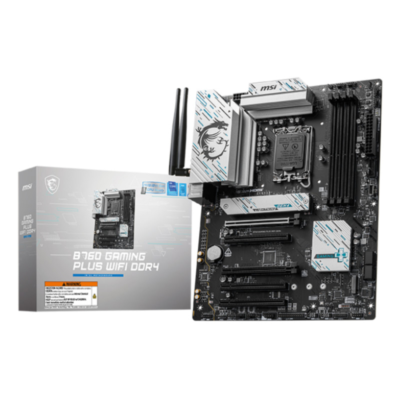 Placa base msi 1700 b760 gaming plus wifi atx - 4 x ddr4 - 4 x sata 6 - 4 x usb 2.0 - 2 x usb 3.2 - 1 x usb tipo c