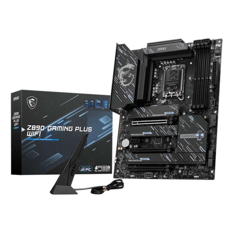 Placa base msi z890 lga 1851 gaming plus wifi atx 4xddr5