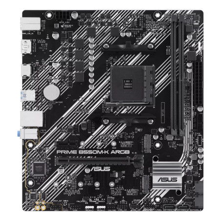 Placa base asus amd prime b550m - k argb socket am4 ddr4 x2 max 64gb 3200mhz hdmi displayport matx